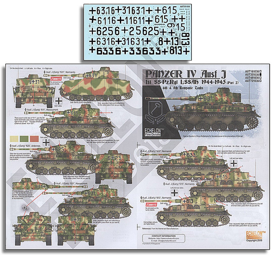 Echelon FD AXT351036 1:35 LAH Pz.Kpfw.IV Ausf.Js, 1944-1945