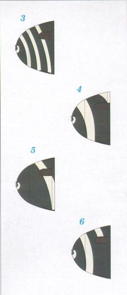 AZ Model AZA7023 1:72 Messerschmitt Bf-109G nose spiral decal x 6
