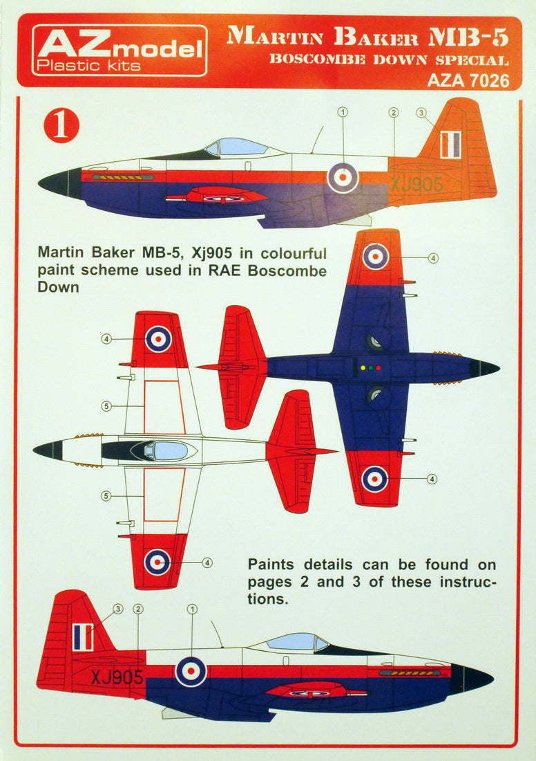 AZ Model AZA7026 1:72 Martin-Baker MB.5 Prototype "Boscombe Down"