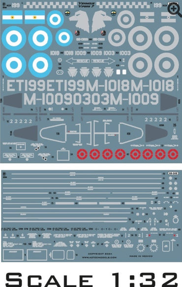 Aztec AZD32102 Argentine F-16 High/Low Vis Decals 1:32