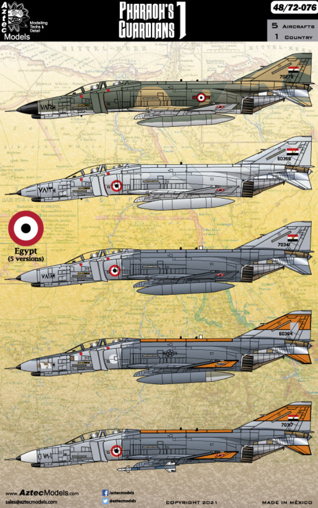 Aztec AZD48076 1:48 Pharaoh's Guardians 1 McDonnell F-4E Phantom II from Egypt