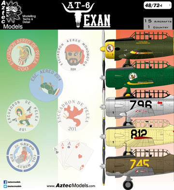 Aztec AZD48078 1:48 North-American AT-6 Texan Mexico