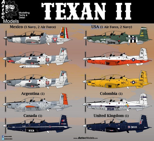 Aztec AZD48085 Beechcraft Texan II International Decals 1:48