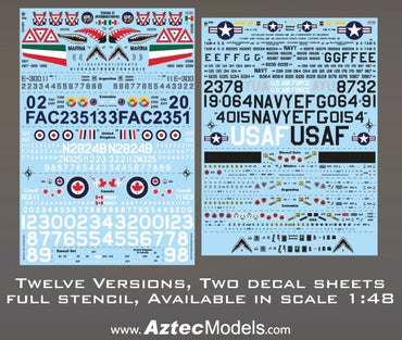 Aztec AZD48085 Beechcraft Texan II International Decals 1:48