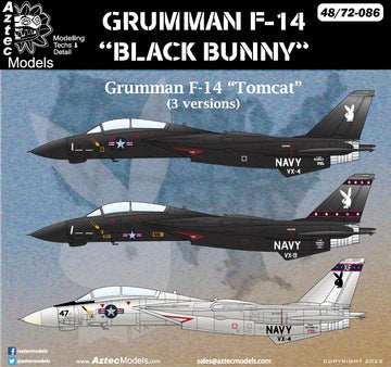 Aztec AZD48086 1:48 Grumman F-14 Tomcat "Black Bunny"