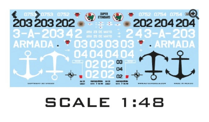 Aztec AZD48094 1:48 Super Etendard Falklands