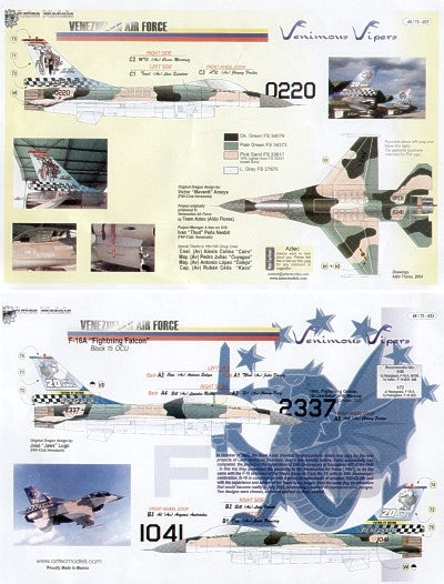Aztec AZD48023 1:48 Venimous Vipers, Venezuelan F-16s