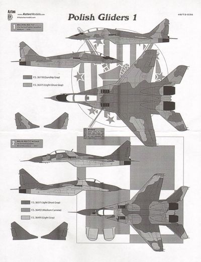 Aztec AZD48036 1:48 Mikoyan MiG-29A 'Fulcrum' Poland
