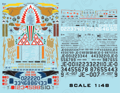 Aztec AZD48061 Lockheed T-33 Shooting Star Mexico Decals 1:48
