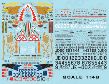 Aztec AZD48061 Lockheed T-33 Shooting Star Mexico Decals 1:48