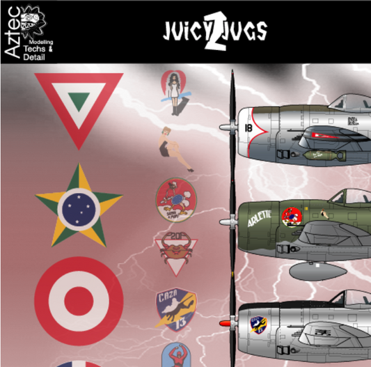 Aztec AZD72071 Juicy Jugs 2 P-47D Latin America Decals 1:72