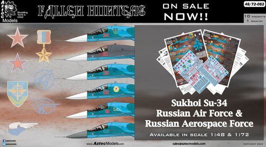 Aztec AZD72082 Fallen Hunters Russian Su-34 Decals 1:72