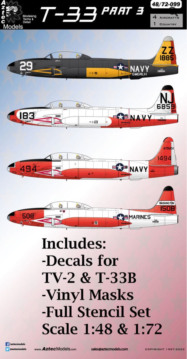 Aztec AZD72099 1:72 Lockheed T-33 Part 3