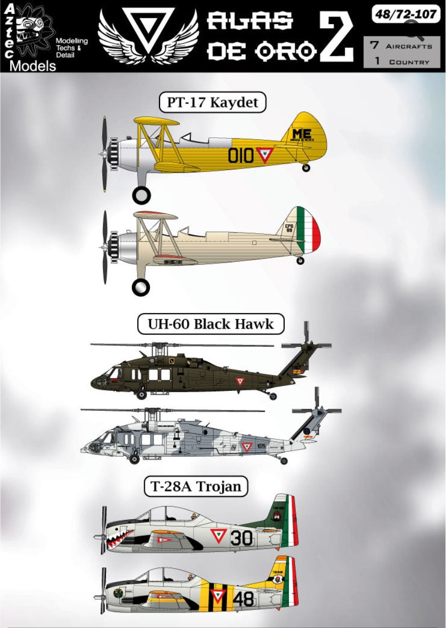 Aztec AZD72107 Alas de Oro 2 Boeing Stearman PT-17 Decals 1:72