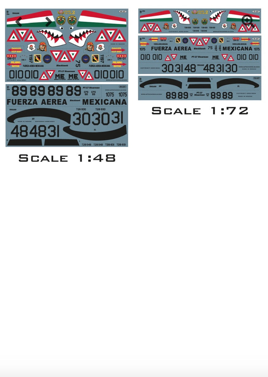 Aztec AZD72107 Alas de Oro 2 Boeing Stearman PT-17 Decals 1:72