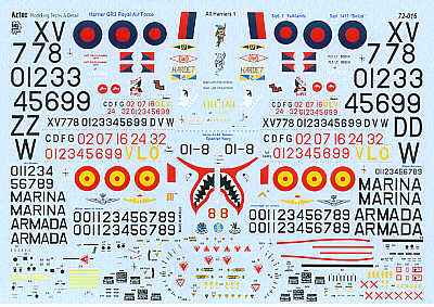 Aztec AZD72016 1:72 RAF Harriers/Spain McDonnell-Douglas AV-8A