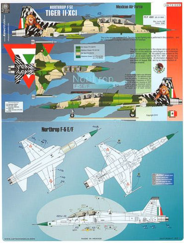 Aztec AZD72039 1:72 Northrop F-5E/F-5F Tiger II Mexican Air Force