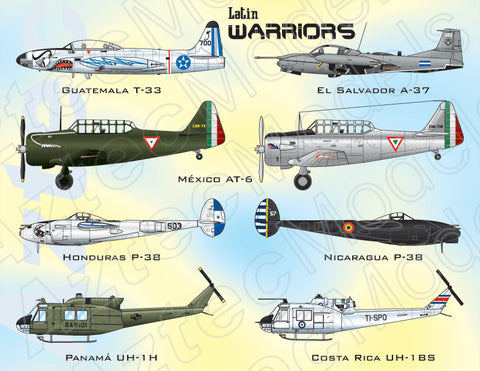 Aztec AZD72062 Latin Warriors AT-6 A-37 UH-1 P-38 Decals 1:72