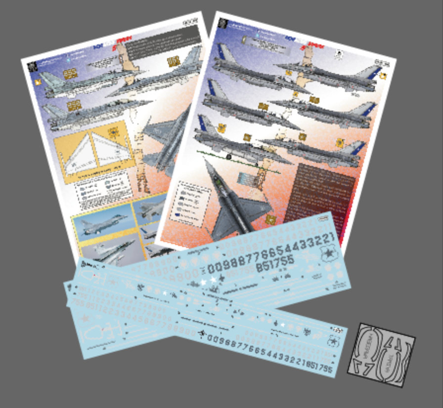 Aztec AZD72069 Venomous Vipers 5 Chile F-16AM/C/D Decals 1:72