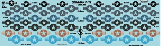 Aztec AZG72-010 1:72 Grumman F-14A Tomcat USAF Part 2 national insignia