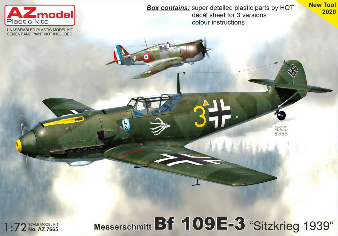 AZ Model AZM7665 1:72 Messerschmitt Bf-109E-3 'Sitzkrieg 1939' filter