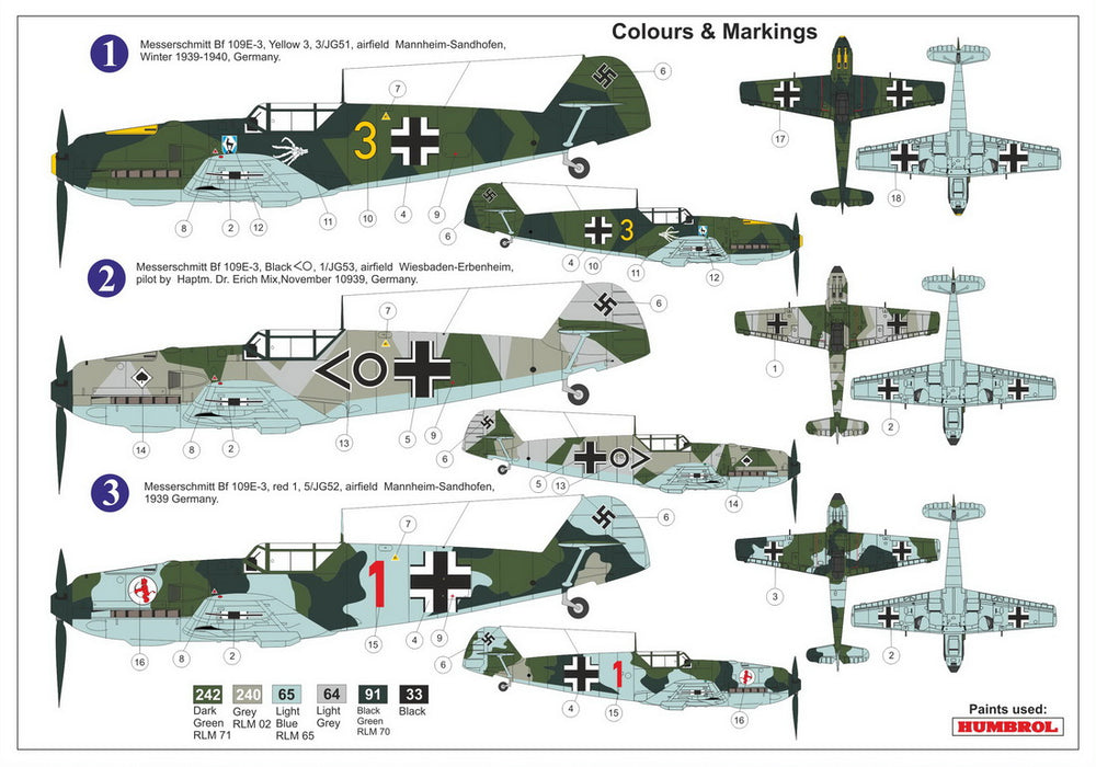 AZ Model AZM7665 1:72 Messerschmitt Bf-109E-3 'Sitzkrieg 1939' filter