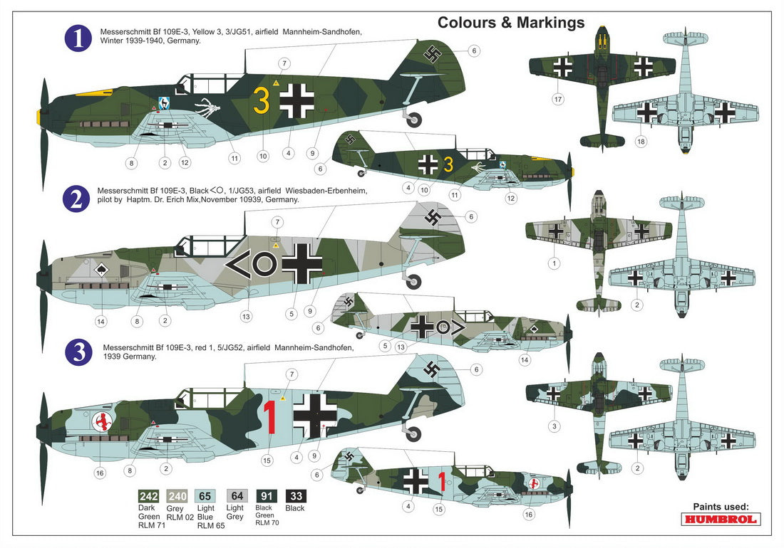 AZ Model AZM7665 1:72 Messerschmitt Bf-109E-3 'Sitzkrieg 1939' filter
