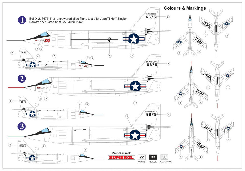 AZ Model AZM7681 1:72 Bell X-2 Starbuster No.6675 new mould