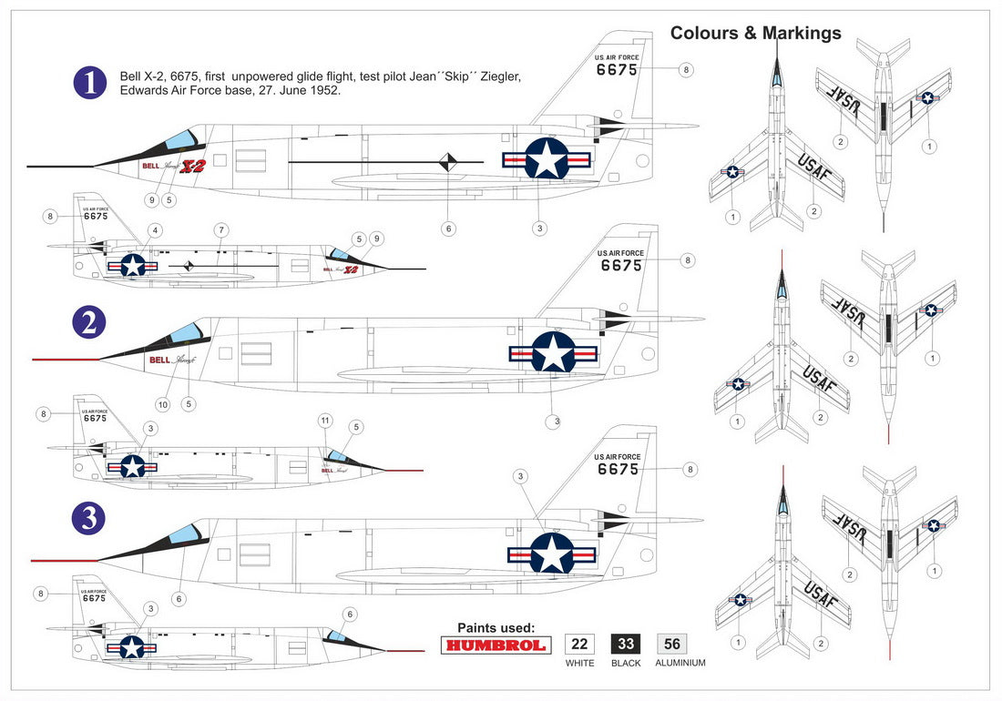 AZ Model AZM7681 1:72 Bell X-2 Starbuster No.6675 new mould