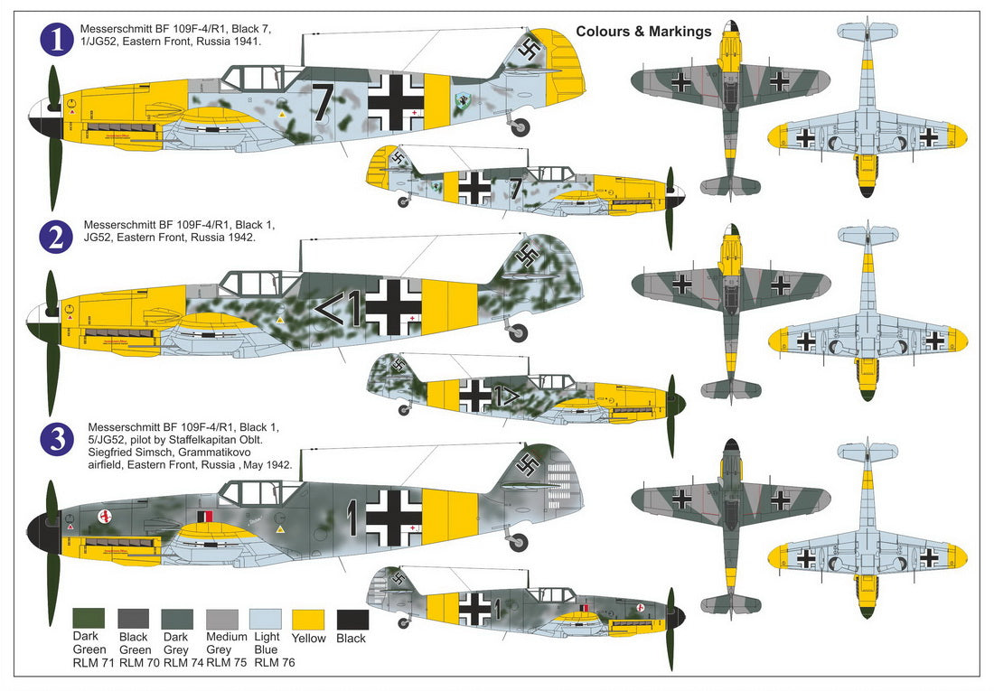 AZ Model AZM7687 1:72 Messerschmitt Bf-109F-4/R1 Russian Front