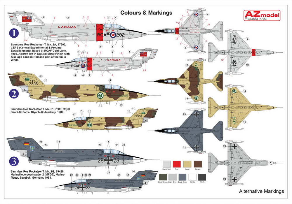 AZ Model AZM7692 1:72 Saunders-Roe SR.53T-1 'Rocketeer Trainer International'