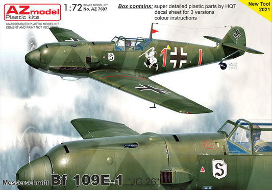 AZ Model AZM7697 1:72 Messerschmitt Bf-109E-1 'JG.26'