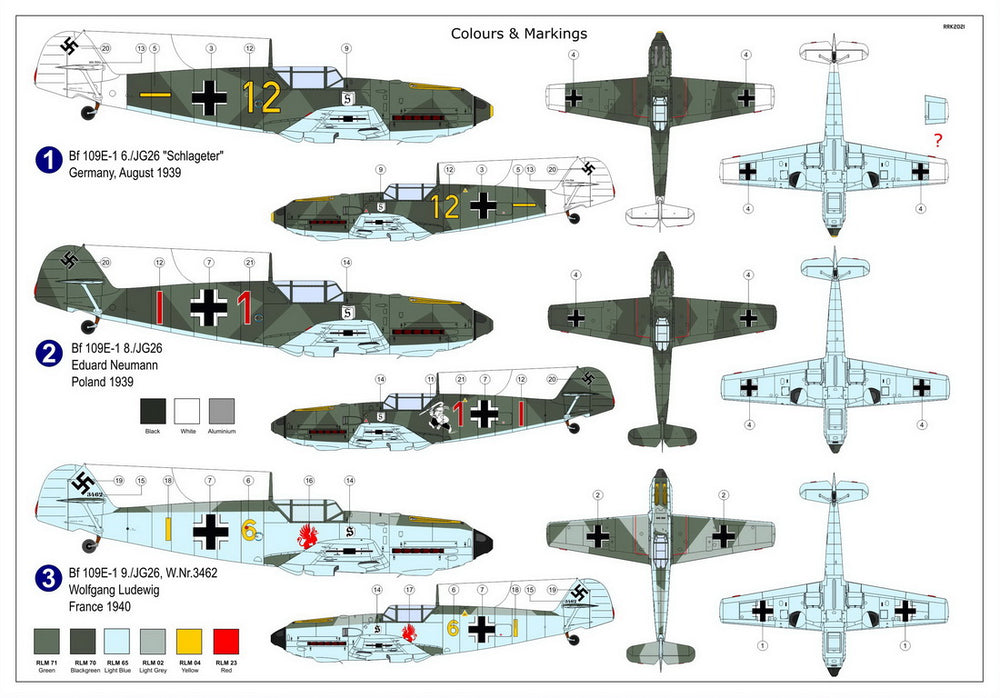 AZ Model AZM7697 1:72 Messerschmitt Bf-109E-1 'JG.26'