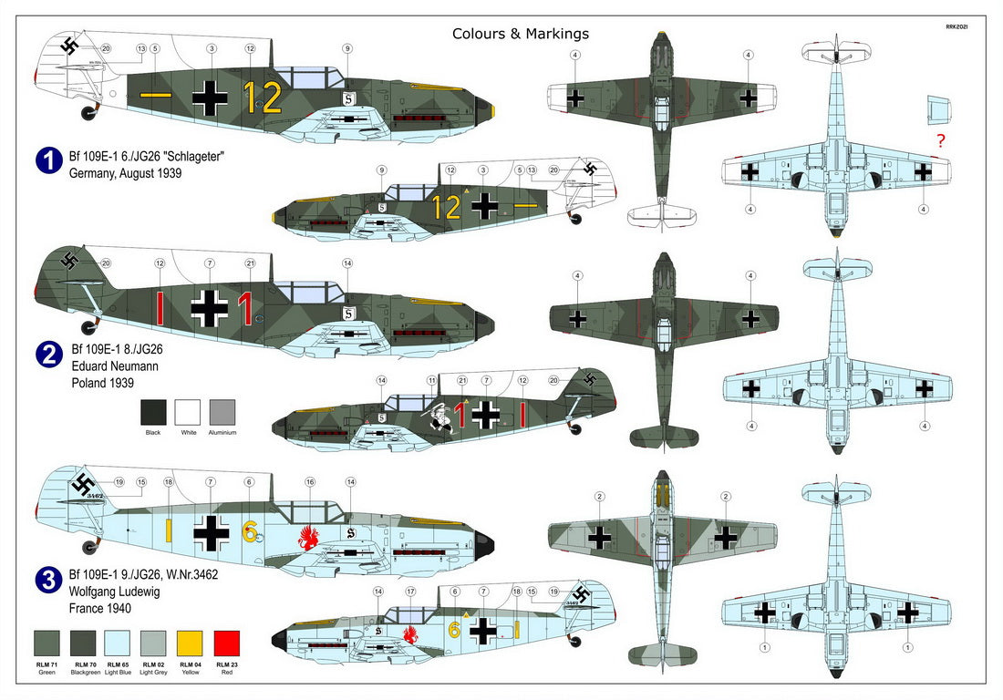 AZ Model AZM7697 1:72 Messerschmitt Bf-109E-1 'JG.26'