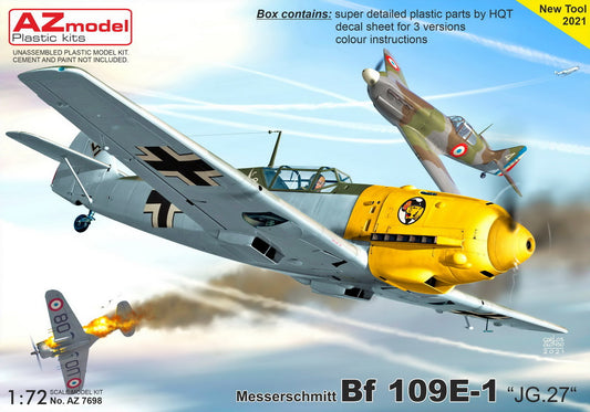 AZ Model AZM7698 1:72 Messerschmitt Bf-109E-1 'JG.27'