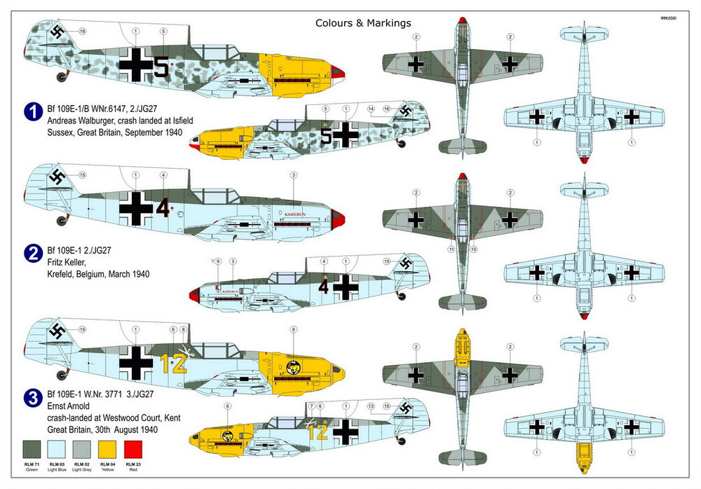 AZ Model AZM7698 1:72 Messerschmitt Bf-109E-1 'JG.27'