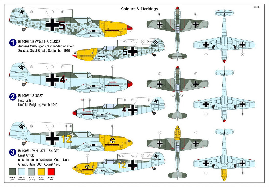 AZ Model AZM7698 1:72 Messerschmitt Bf-109E-1 'JG.27'