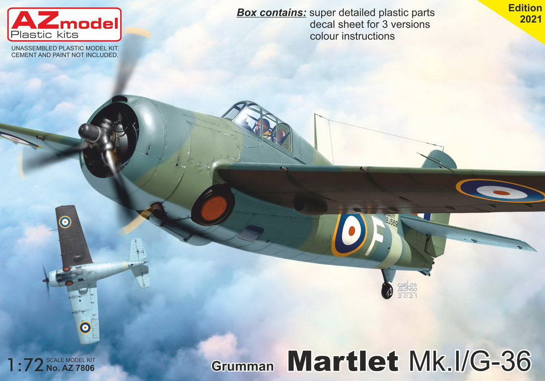AZ Model AZM7806 1:72 Grumman Martlet Mk.I/Grumman G-36 re-box