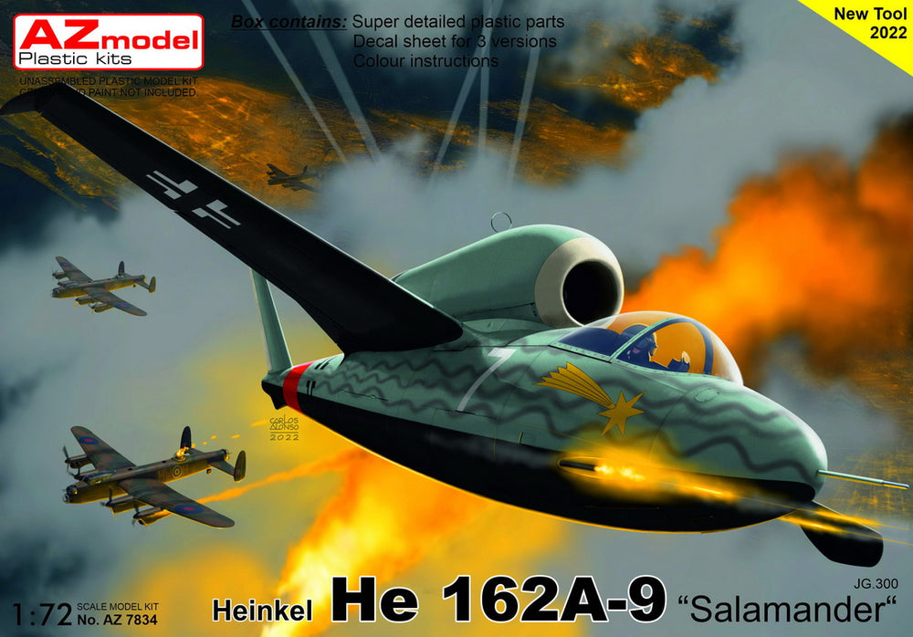 AZ Model AZM7834 1:72 Heinkel He-162A-9 Salamander 'JG 300'