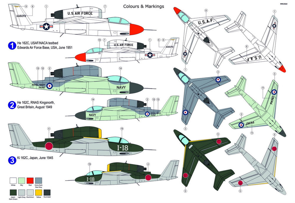 AZ Model AZM7835 1:72 Heinkel He-162C Salamander 'In Foreign Service'