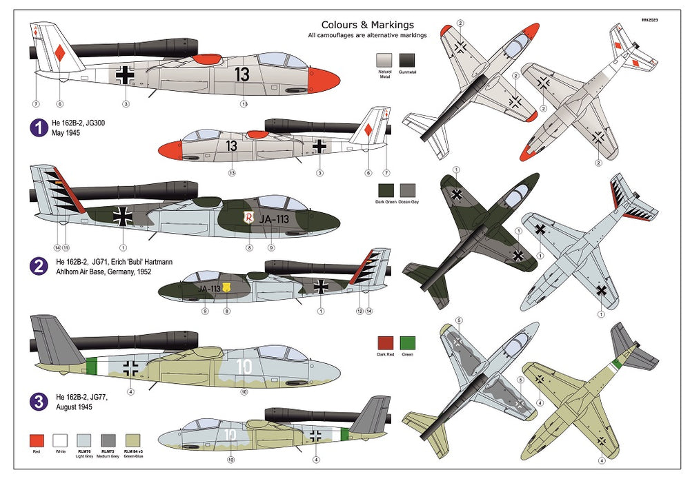AZ Model AZM7852 1:72 Heinkel He 162B-2 "Volksjager 46"