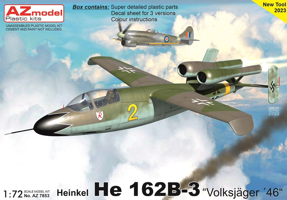 AZ Model AZM7853 1:72 Heinkel He 162B-3 "Volksjager 46"