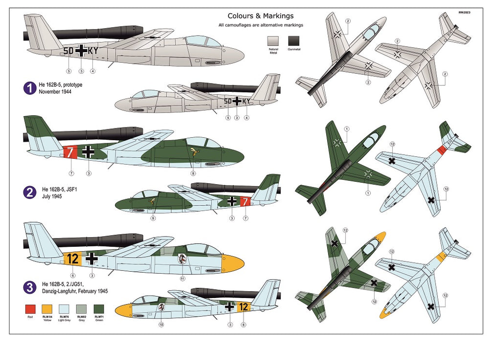 AZ Model AZM7855 1:72 Heinkel He 162B-5 "Volksjager 46"
