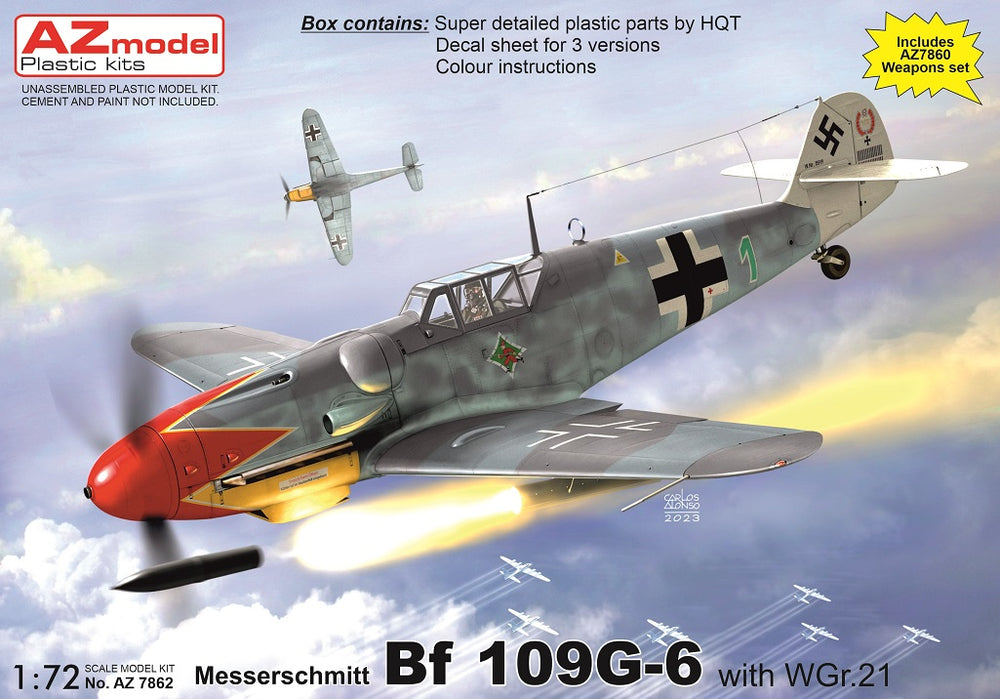 AZ Model AZM7862 1:72 Messerschmitt Bf-109G-6 with WGr.21