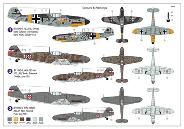 AZ Model AZM7864 1:72 Messerschmitt Bf-109G-6 "Balkan Eagles"