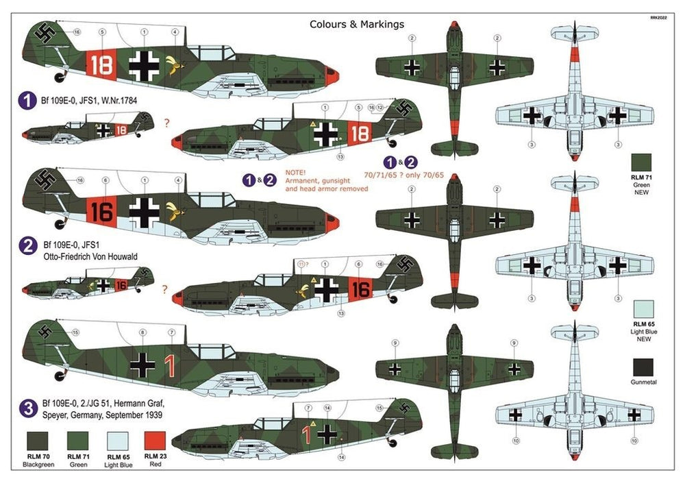 AZ Model AZM7869 1:72 Messerschmitt Bf-109E-0 "First Emils"