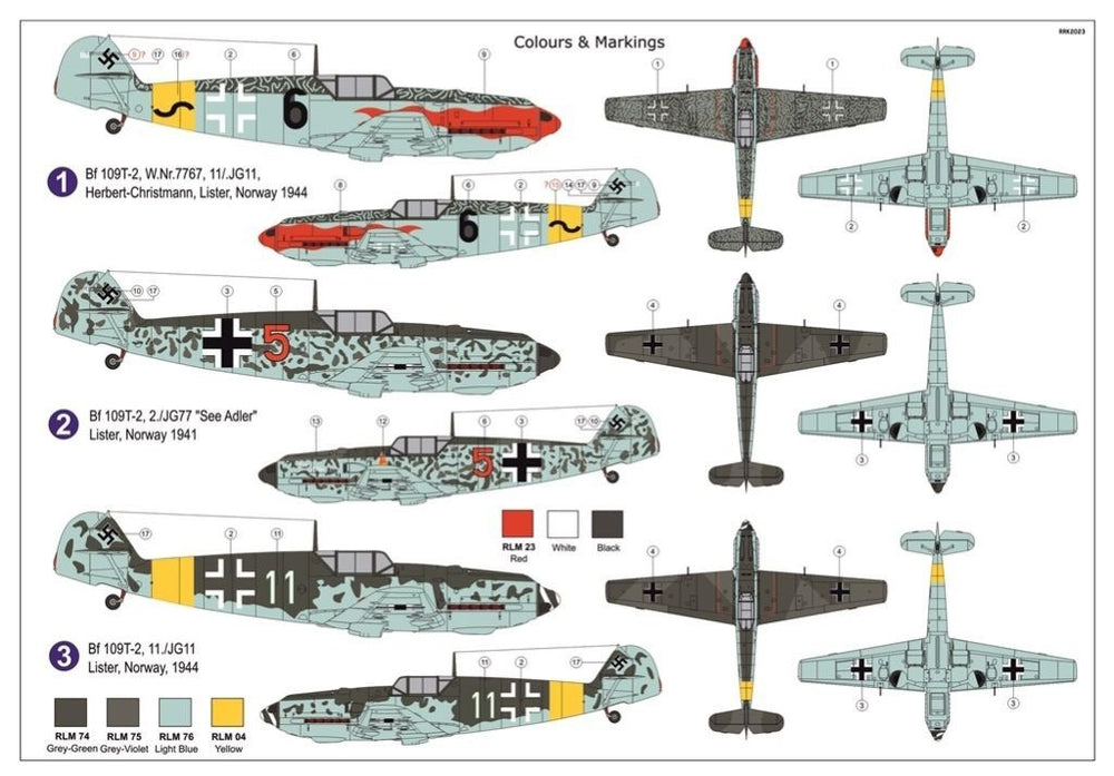 AZ Model AZM7873 1:72 Messerschmitt Bf-109T-2 "Toni of Lister base"