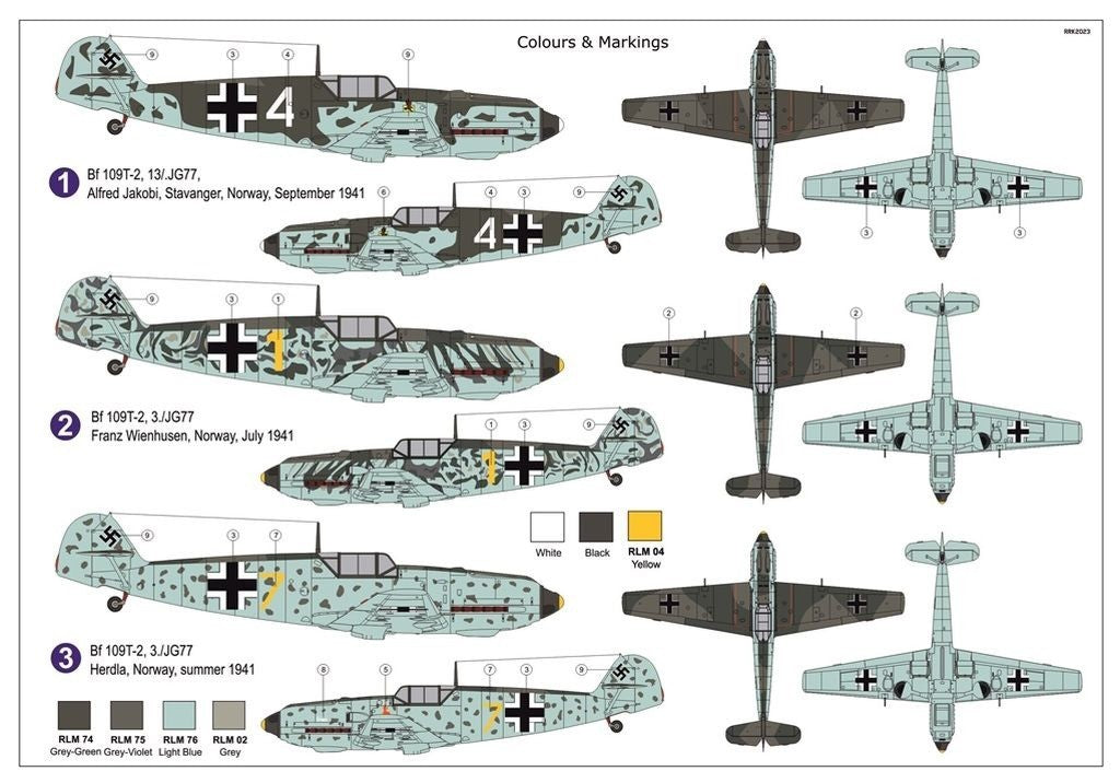 AZ Model AZM7874 1:72 Messerschmitt Bf-109T-2 "Toni over the North Sea"