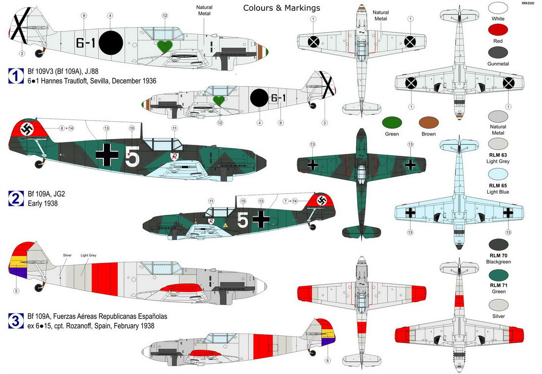 AZ Model AZM7887 1:72 Messerschmitt Bf-109A Anton First Blood