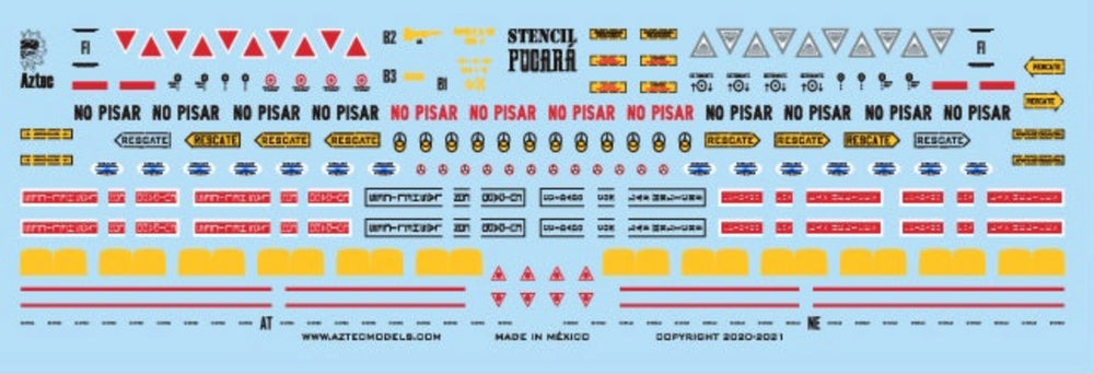 Aztec AZS48-003 1:48 Stencil data for F.M.A